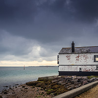 Buy canvas prints of The Watch House along Lepe Beach, Hampshire by KB Photo