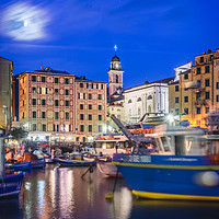 Buy canvas prints of Camogli by night by KB Photo