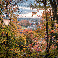 Buy canvas prints of Autumnal view from St Giles Hill in Winchester by KB Photo