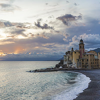Buy canvas prints of Sunset over Camogli, Italy by KB Photo