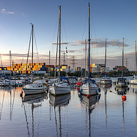 Buy canvas prints of Totton and Eling marina sunset by KB Photo
