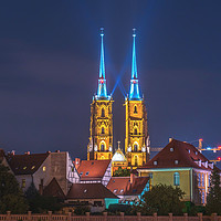 Buy canvas prints of Wroclaw Poland by night by KB Photo