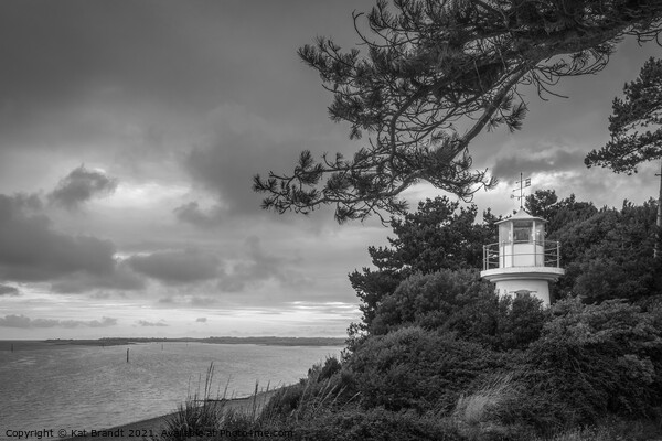Lepe Lighthouse monochrome, Hamphire Picture Board by KB Photo