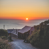 Buy canvas prints of Calming Beautiful Cornish Sunset by KB Photo