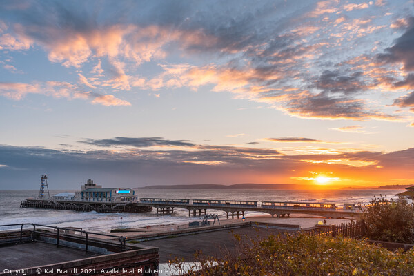 Sunset over Bournemouth Pier Picture Board by KB Photo