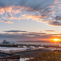 Buy canvas prints of Sunset over Bournemouth Pier by KB Photo