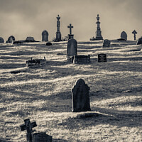 Buy canvas prints of Moody cemetery scene, Merthyr Tydfil by KB Photo