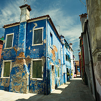 Buy canvas prints of Peeling away Burano, Venice by Stephen Dryburgh