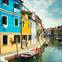 Buy canvas prints of Pastel Shades of Burano, Venice by Stephen Dryburgh