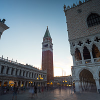 Buy canvas prints of St Marks Square at dusk by Stephen Dryburgh