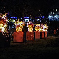 Buy canvas prints of Aberdeen Light Exhibition  by Ross Borland