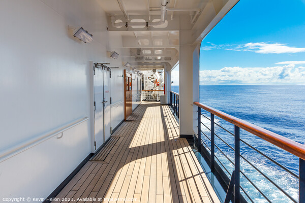Gangway on deck of cruise ship Picture Board by Kevin Hellon