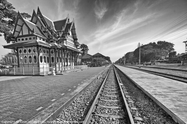 Hua Hin Station & Royal Pavilion Picture Board by Kevin Hellon