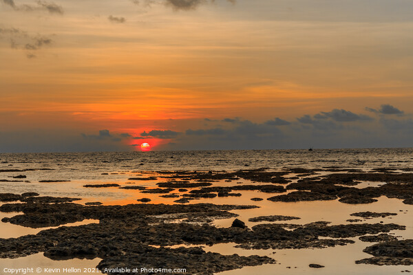 Sunset, Kamala Beah, Phuket, Thailand Picture Board by Kevin Hellon