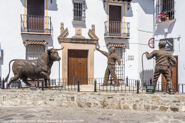 Bullfighting statue  Picture Board by Kevin Hellon