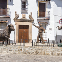 Buy canvas prints of Bullfighting statue  by Kevin Hellon