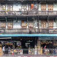 Buy canvas prints of A typical building in Chinatown  by Kevin Hellon