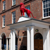Buy canvas prints of The famous Red Lion symbol of High Wycombe by Kevin Hellon