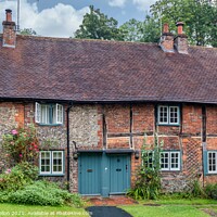 Buy canvas prints of English country cottages in West Wycombe by Kevin Hellon