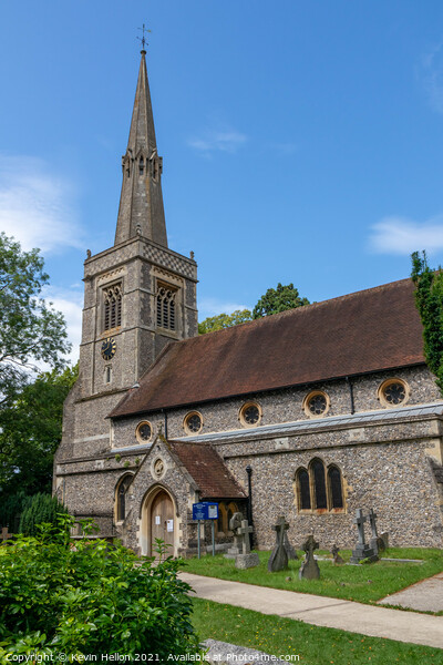 St Mary's Church. Princes Risborough,  Picture Board by Kevin Hellon