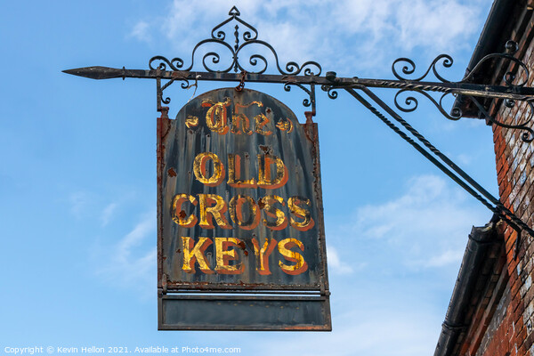Pub sign for The Old Cross Keys  Picture Board by Kevin Hellon