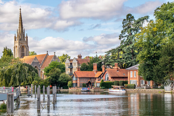 The River Thames and All Saints Church, Marlow Picture Board by Kevin Hellon