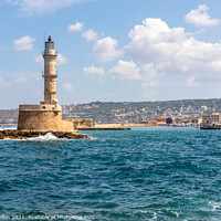 Buy canvas prints of Lighthouse at the entrance to the old Venetian Har by Kevin Hellon