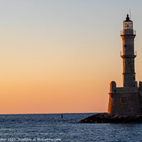 Buy canvas prints of Sunset over the Lighthouse by Kevin Hellon