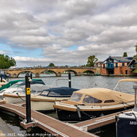 Buy canvas prints of Boats moored on the River Thames by Kevin Hellon