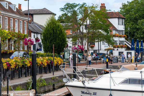 The Thames river bank in Henley on Thames, Picture Board by Kevin Hellon