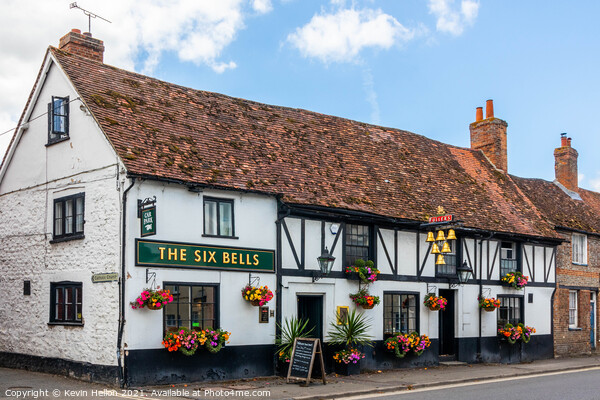 The Six Bells public house, Thame, Picture Board by Kevin Hellon
