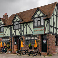 Buy canvas prints of The Crown public house, Cookham, by Kevin Hellon