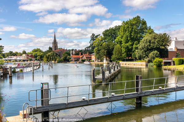 The River Thames in Marlow,  Picture Board by Kevin Hellon