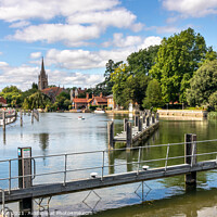 Buy canvas prints of The River Thames in Marlow,  by Kevin Hellon