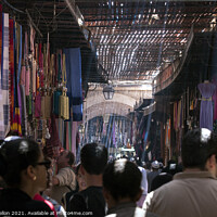 Buy canvas prints of A busy souk  by Kevin Hellon