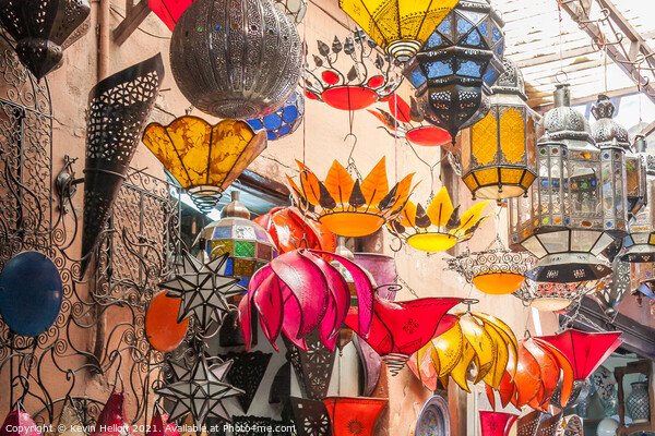 Lamps outside a shop in the souk Picture Board by Kevin Hellon