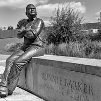 Buy canvas prints of Statue of Ronnie Barker by Kevin Hellon