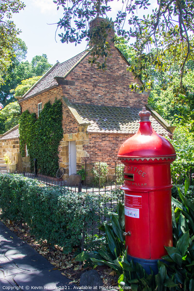 James Cooks cottage and pillar box Picture Board by Kevin Hellon