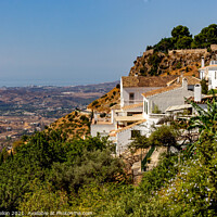Buy canvas prints of View down to the Mediterranean coast from Mijas Pu by Kevin Hellon