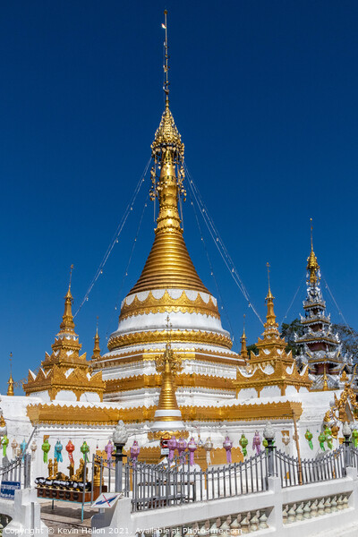 Stupa, Wat Chong Khlang Picture Board by Kevin Hellon