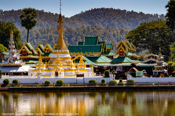 Stupa, Wat Chong Khlang Picture Board by Kevin Hellon