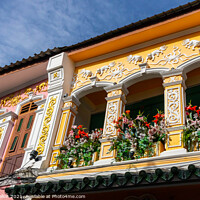 Buy canvas prints of SIno Portuguese architecture in Soi Romanee, by Kevin Hellon