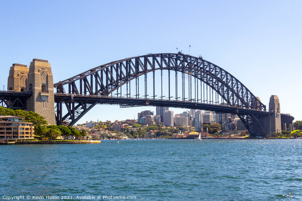 Sydney harbour bridge on a sunny day Picture Board by Kevin Hellon