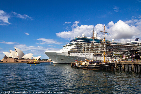 Cruise ship Celebrity Solstice moored at Circuls Q Picture Board by Kevin Hellon