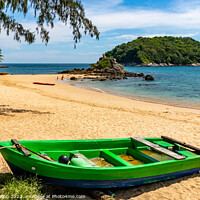 Buy canvas prints of Boat on Yanui Beach, by Kevin Hellon