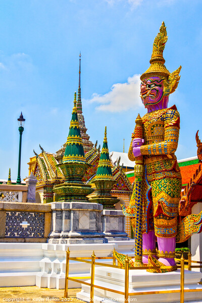 Guardian stue at the Grand Palace, Bangkok Picture Board by Kevin Hellon