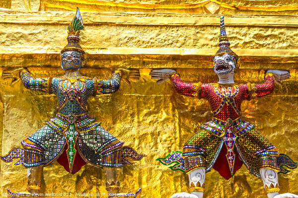 Guardian stue at the Grand Palace, Bangkok Picture Board by Kevin Hellon