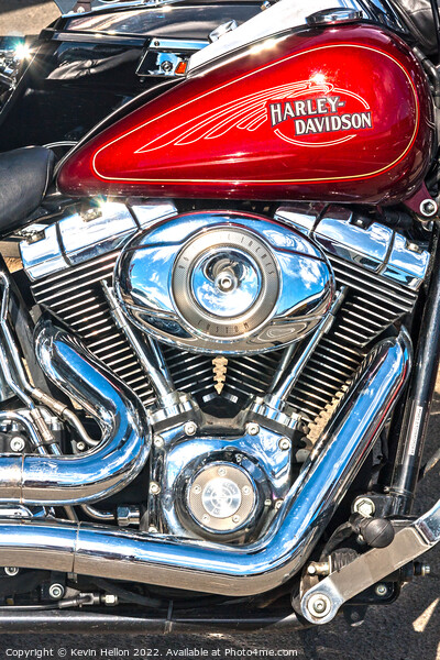 Harley Davidson Custom, 96 cubic inches motorbike Picture Board by Kevin Hellon