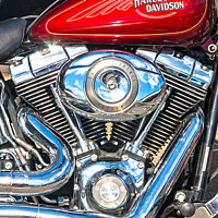 Buy canvas prints of Harley Davidson Custom, 96 cubic inches motorbike by Kevin Hellon