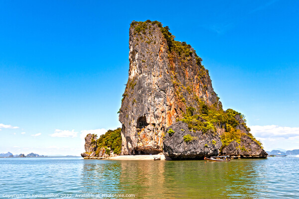 Tourist boats around Koh Nok, Phang Nga Bay, Thailand Picture Board by Kevin Hellon